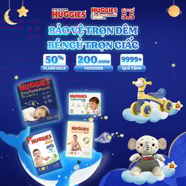 Pop up Huggies dry sơ sinh bọc kén con tằm