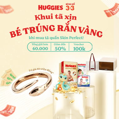 Pop up Huggies dry sơ sinh bọc kén con tằm