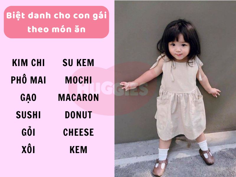 biệt danh cho bé gái ấn tượng, độc lạ theo món ăn