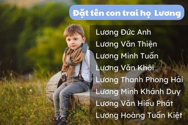 Đặt tên con trai với họ Lương