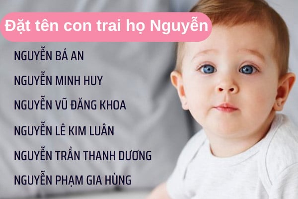 Đặt tên con trai với họ Nguyễn