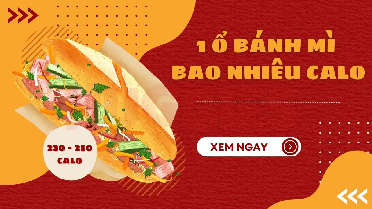 1 ổ bánh mì bao nhiêu calo