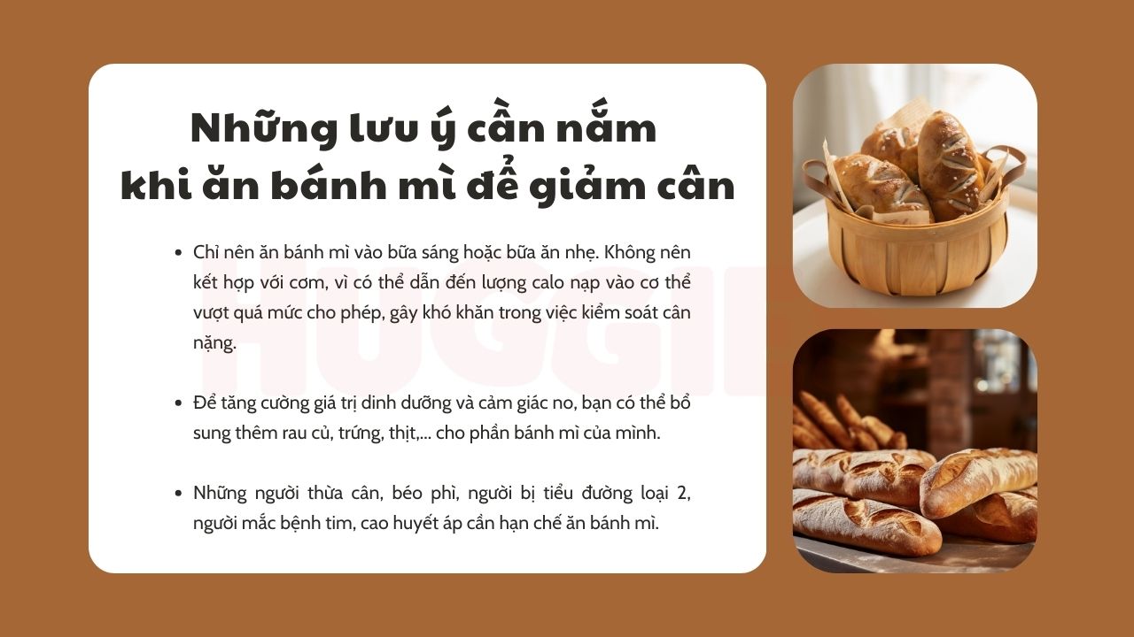 Lưu ý để ăn bánh mì giảm calo hiệu quả