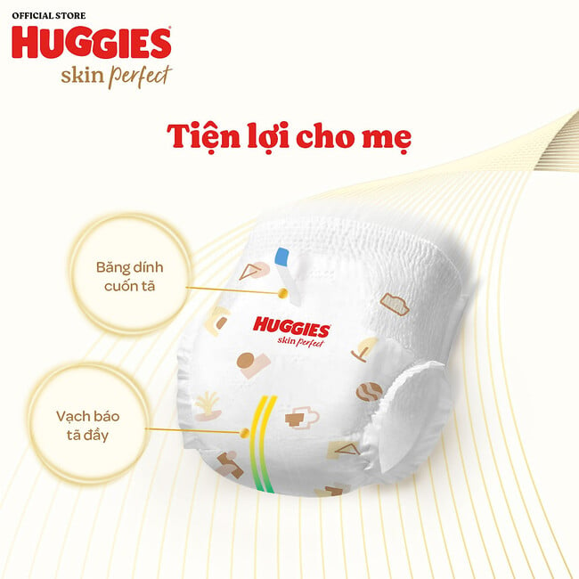 Tã quần Huggies Skin Perfect 2 vùng thấm