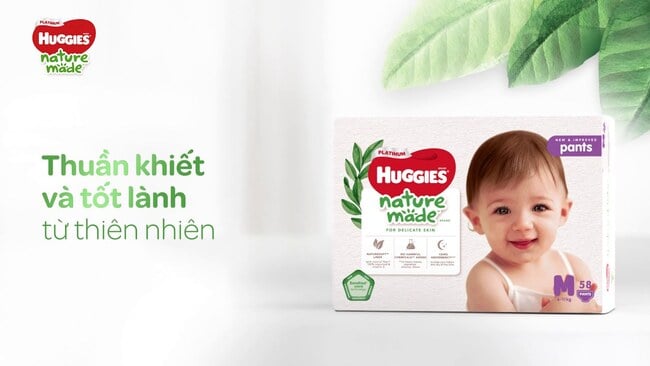 Tã quần Huggies Platinum Nature Made không chứa các hóa chất độc hại an toàn cho da bé