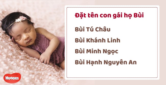 Cách đặt tên hay cho con gái họ Bùi