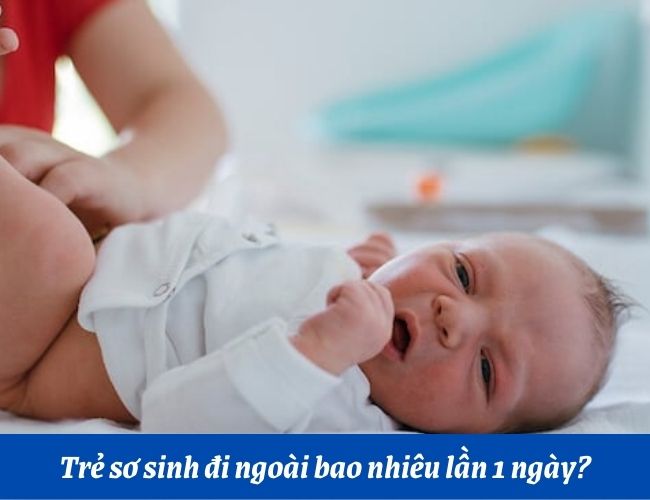 Trung bình 1 ngày trẻ sơ sinh đi ngoài từ 1 đến 5 lần 