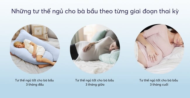 Những tư thế ngủ thoải mái cho bà bầu theo từng giai đoạn thai kỳ