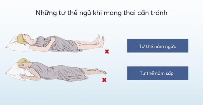 Những tư thế ngủ khi mang thai cần tránh